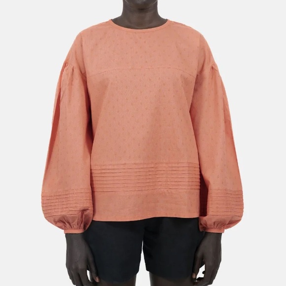 1 People organic cotton Strasbourg Spring Summer Blouse in Peonidin - Picture 2 of 9